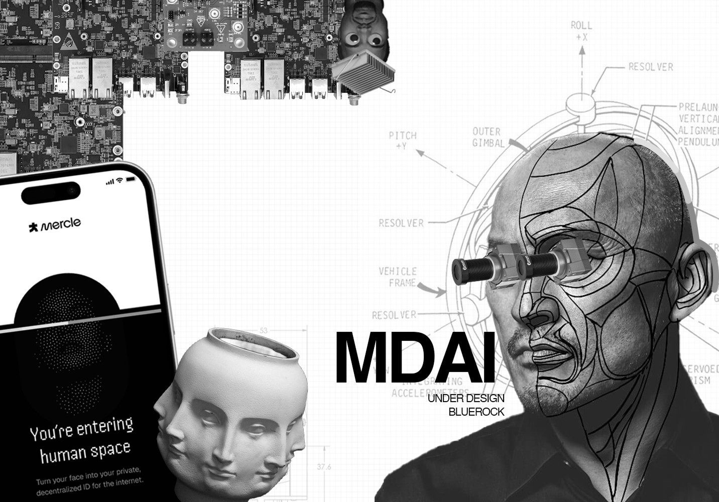 Data points on top of landscape